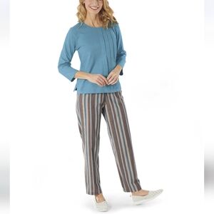 Serengeti Striped woven cotton fashion Pants size petite medium